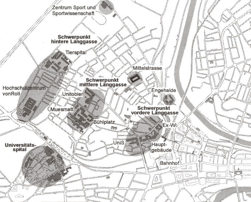 Übersichtsplan über die Strategie 3012. Bild: Übersichtsplan der strategischen Schwerpunkte der Universität Bern 